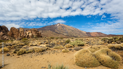 Dramatic shot of volcanic Mount Teide in Tenerife