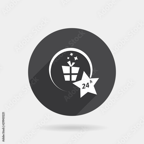 Flat concept sale discounts, gifts, twenty four hours a day with