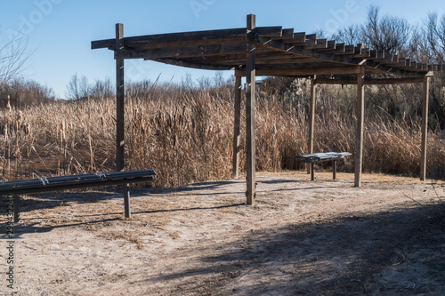 Mesilla Valley Bosque Park, rest area, New Mexico.