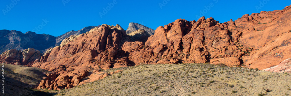 Panorama of Red Rock Canyon National Conservation Area near Las Vegas, Nevada