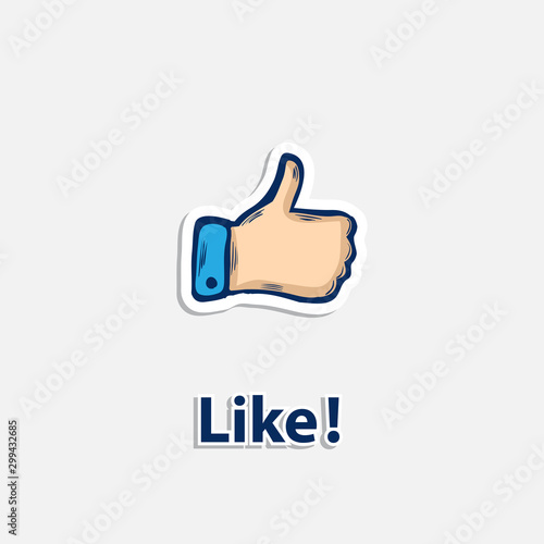 Doddle  blue like or thumb up