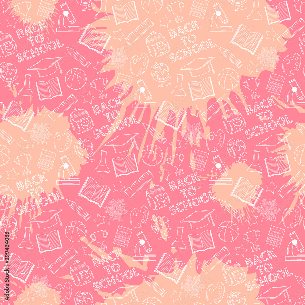 Pink school pattern Pink school pattern