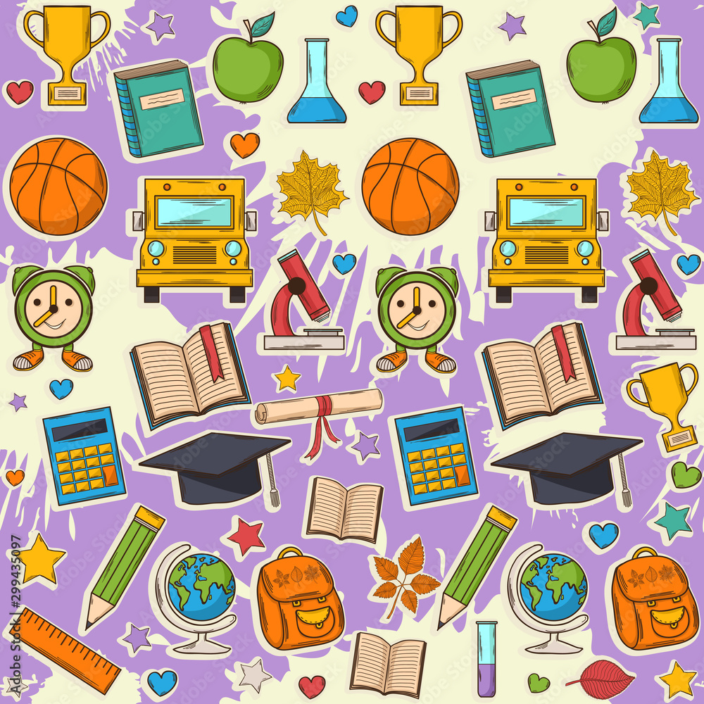 School pattern on blots School pattern on blots