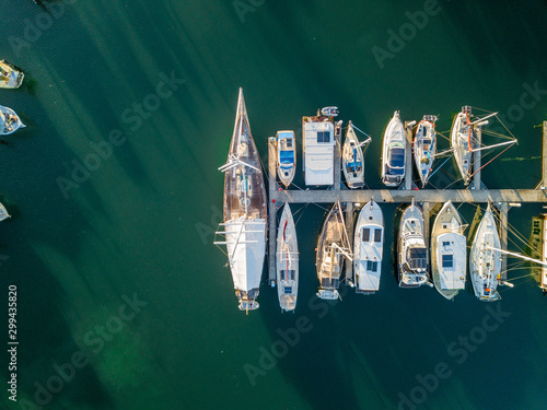 Boats Docked in a Marina