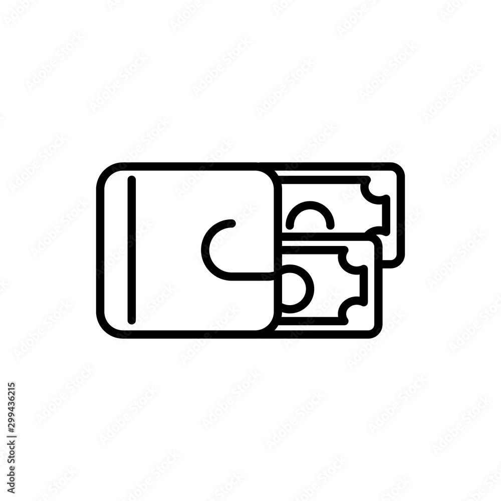 wallet money tourism travel thick line wallet money tourism travel thick line