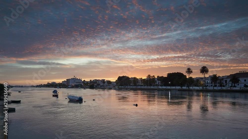 Breathtaking Sky at Dusk Time-Lapse Guadalete River Puerto de Santa Maria