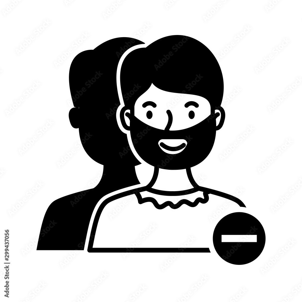 young man with beard and minus symbol young man with beard and minus symbol