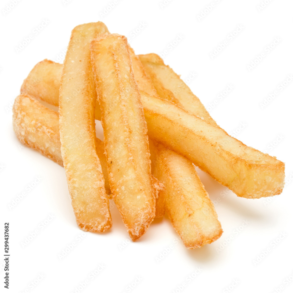 French Fried Potatoes isolated on white background French Fried Potatoes isolated on white background