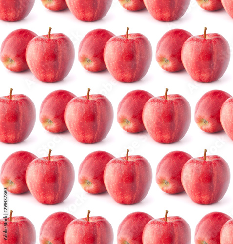 Red apple . Seamless food pattern.