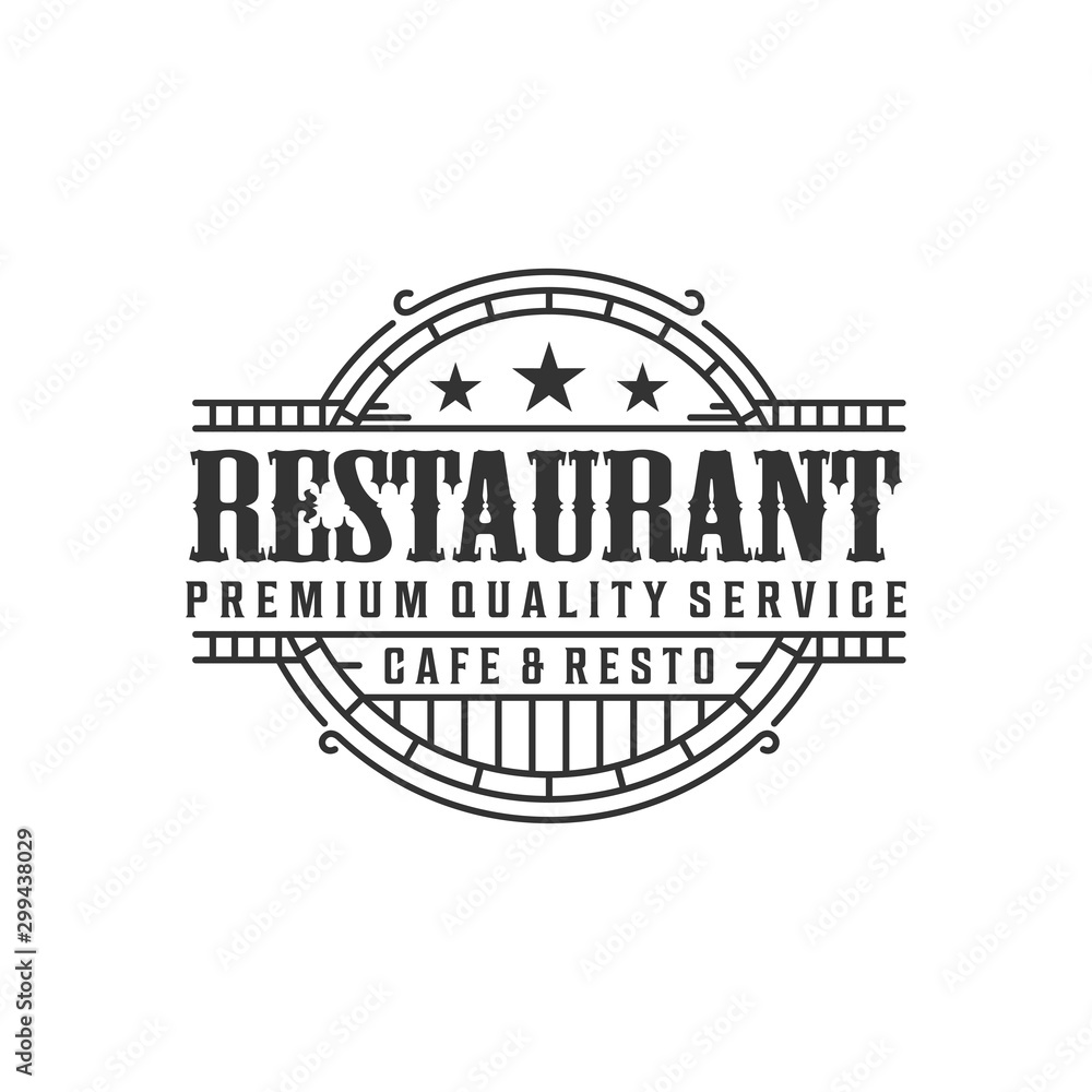 Restaurant logo - food drink product with spoon and fork element