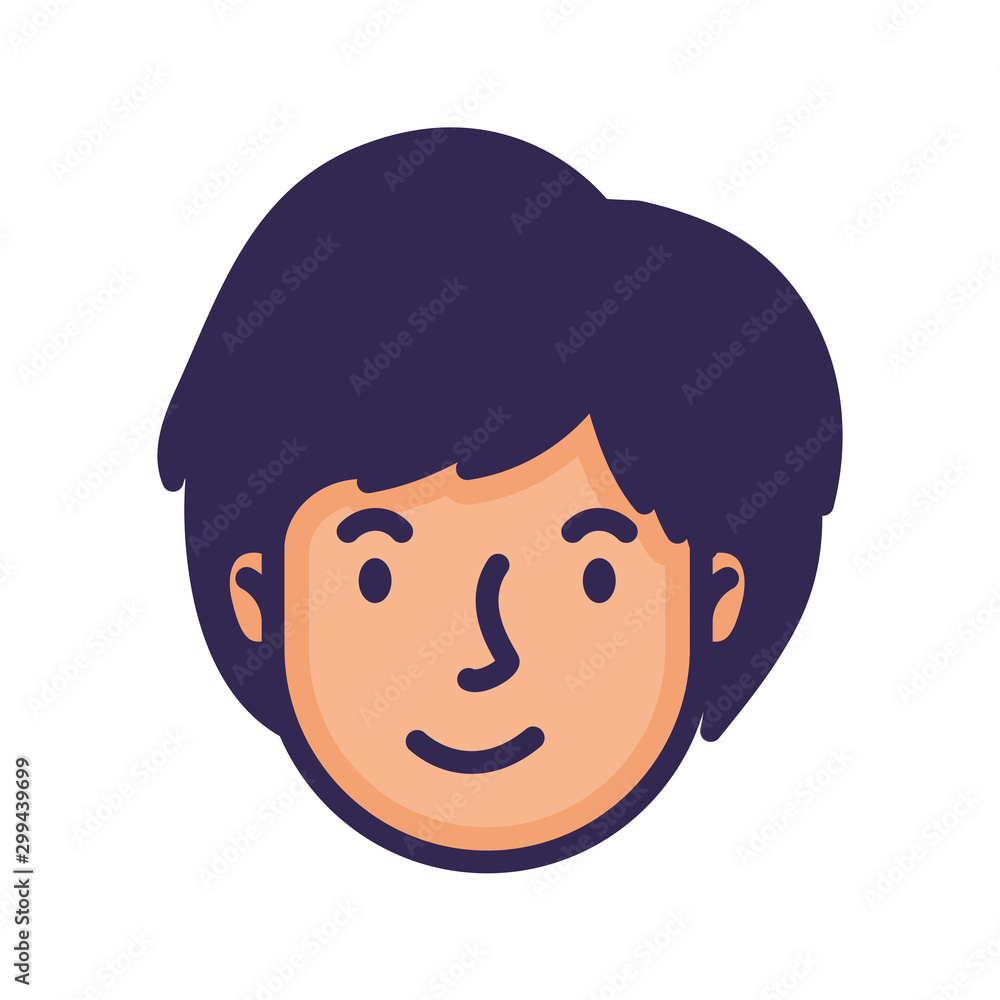 Fototapeta premium head man face avatar character