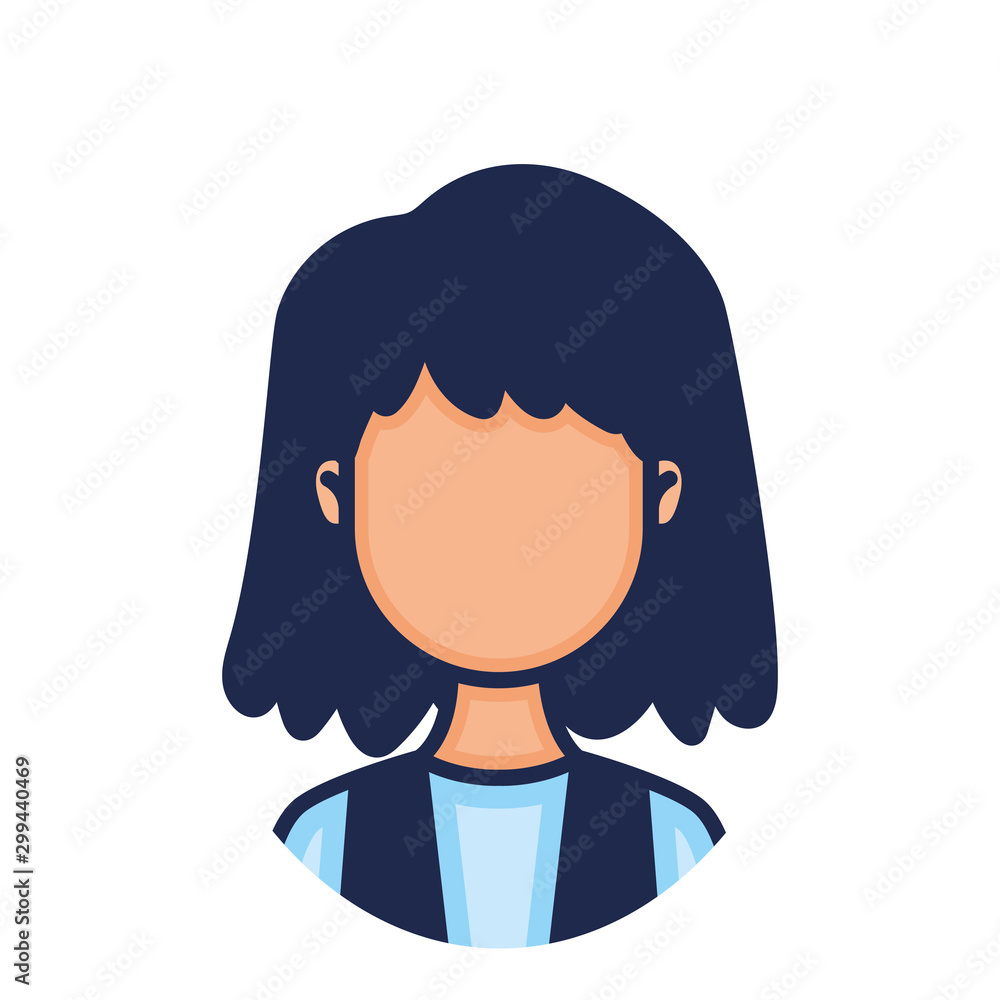head woman face avatar character head woman face avatar character