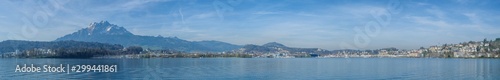 Panoramic view of cityscape center of Lucerne in daylight ,Switzerland