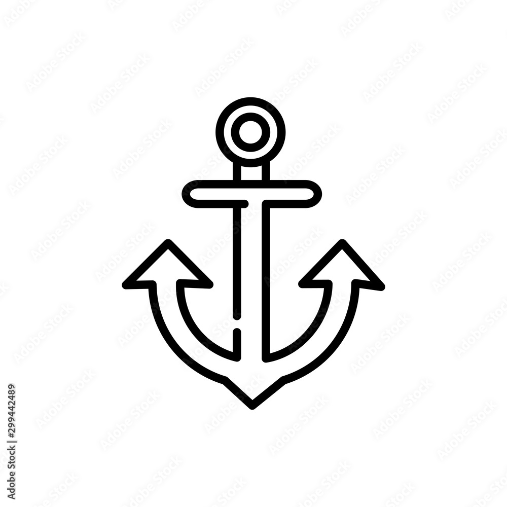 nautical anchor tourism travel thick line nautical anchor tourism travel thick line
