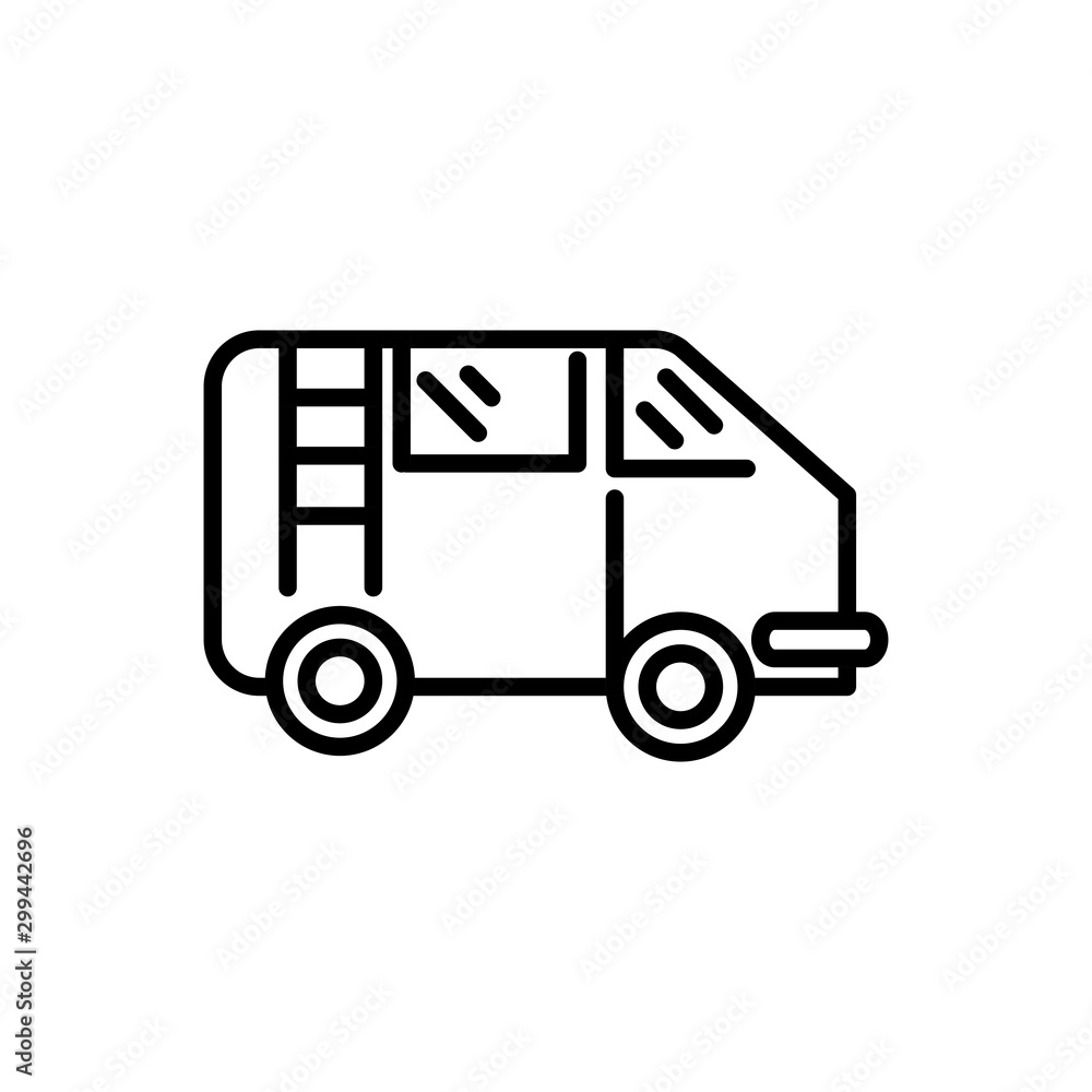 camping trailer transport tourism travel thick line camping trailer transport tourism travel thick line