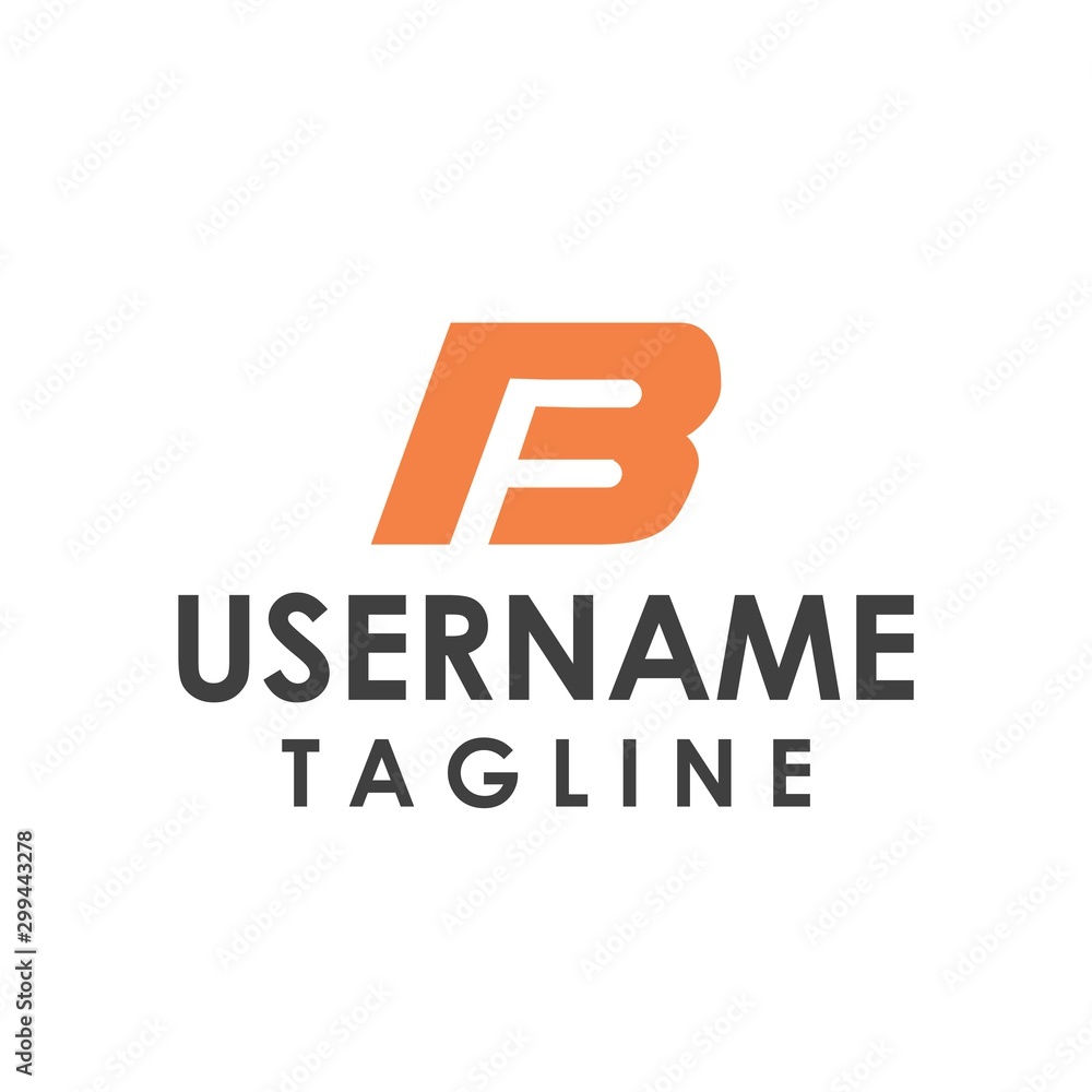 Bf letter logo design inside a black circle vector Bf letter logo design inside a black circle vector