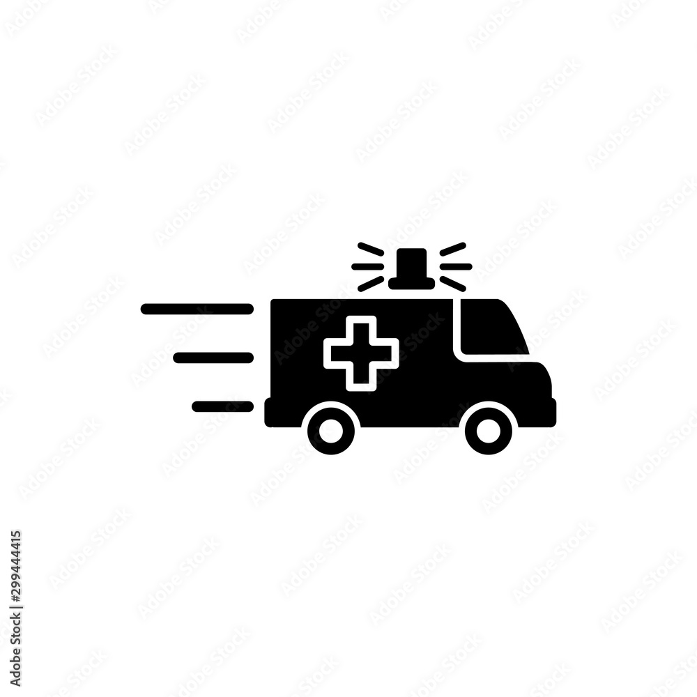 Ambulance Icon Vector. Fast Response ambulance icon vector design Ambulance Icon Vector. Fast Response ambulance icon vector design