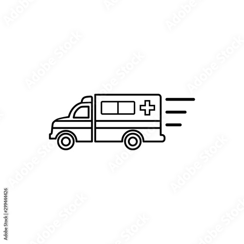 Ambulance Icon Vector. Fast Response ambulance icon vector design 