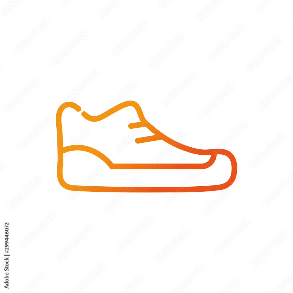 sport shoe equipment fitness gradient line