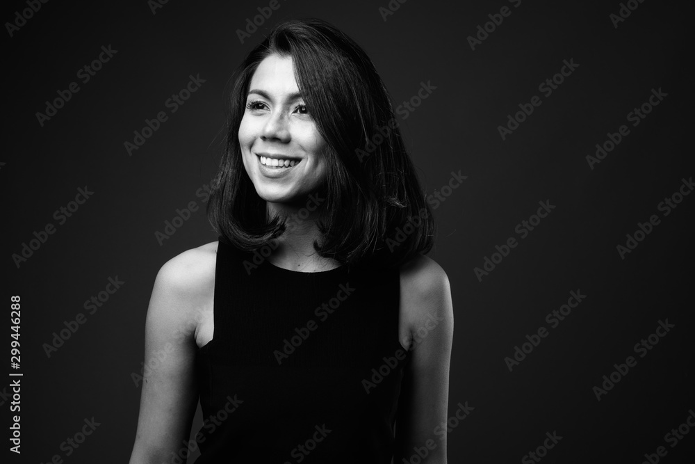 Beautiful multi ethnic woman with short hair Beautiful multi ethnic woman with short hair
