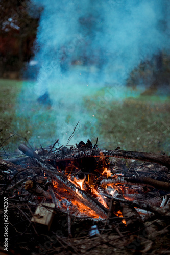 Backyard Fall Bonfire