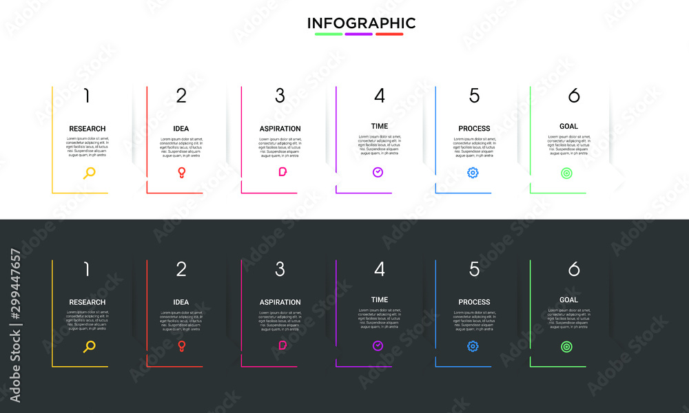 Vector simple line Infographic stack chart design with icons and 6 options or steps. for business concept. Can be used for presentations banner, workflow layout, process diagram, flow chart Vector simple line Infographic stack chart design with icons and 6 options or steps. for business concept. Can be used for presentations banner, workflow layout, process diagram, flow chart