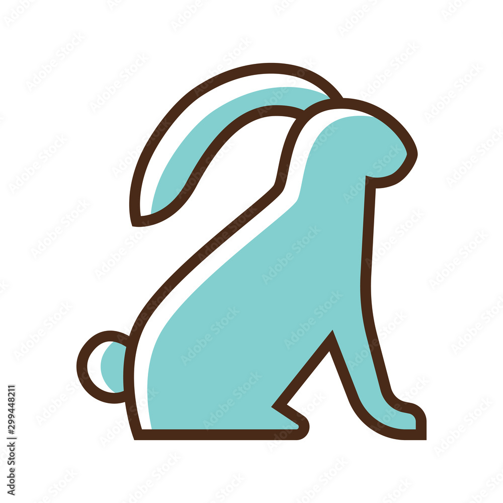 Color icon rabbit Color icon rabbit
