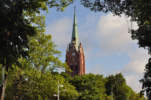 Church steeple in Latvia, Lithuania