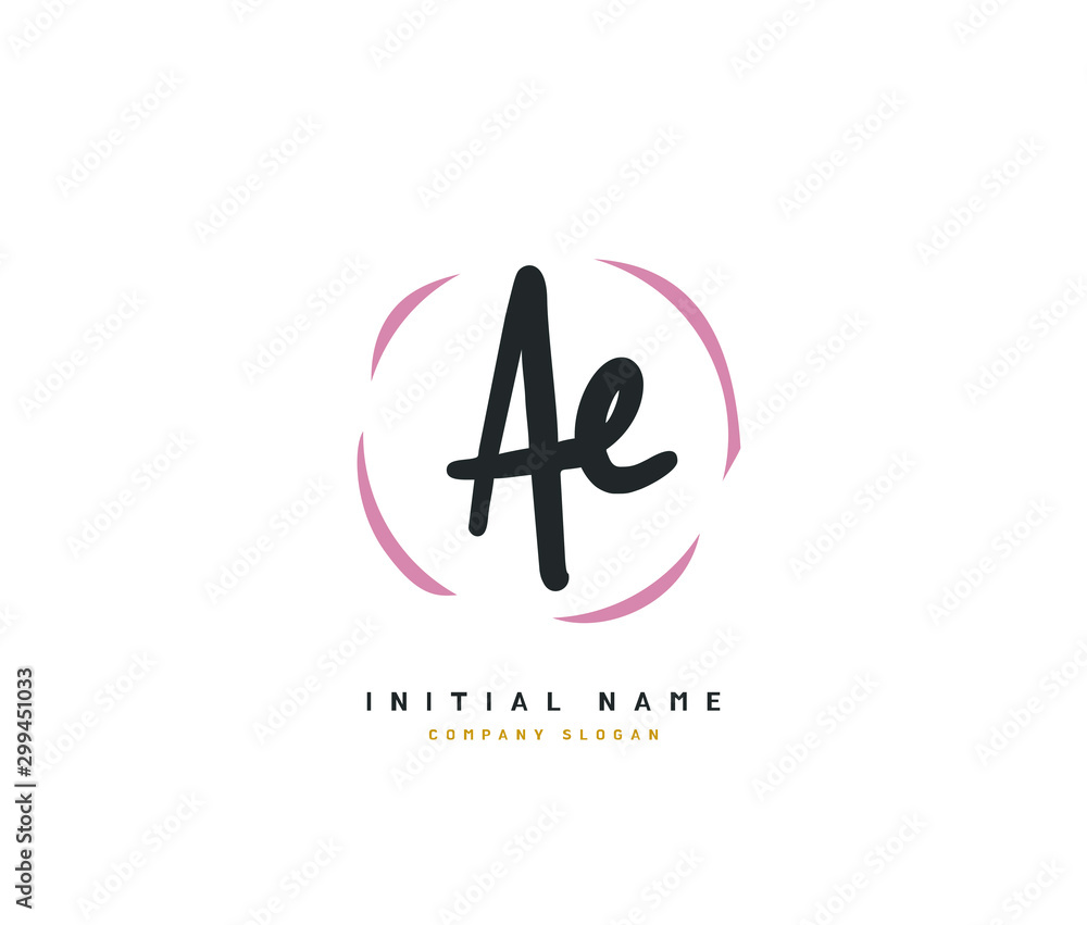 A E AE Beauty vector initial logo, handwriting logo of initial signature, wedding, fashion, jewerly, boutique, floral and botanical with creative template for any company or business. A E AE Beauty vector initial logo, handwriting logo of initial signature, wedding, fashion, jewerly, boutique, floral and botanical with creative template for any company or business.