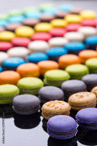French macaron cookies with different flavours 