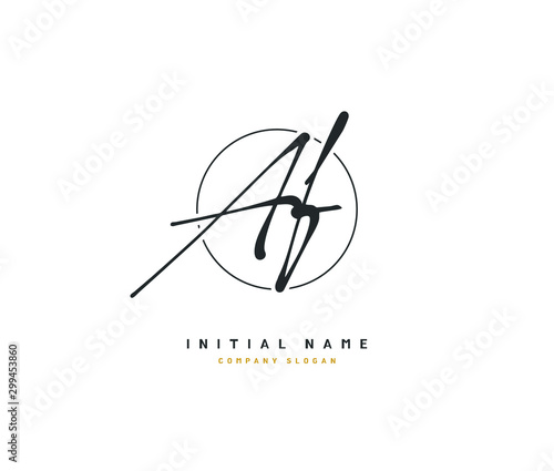A F AF Beauty vector initial logo, handwriting logo of initial signature, wedding, fashion, jewerly, boutique, floral and botanical with creative template for any company or business.