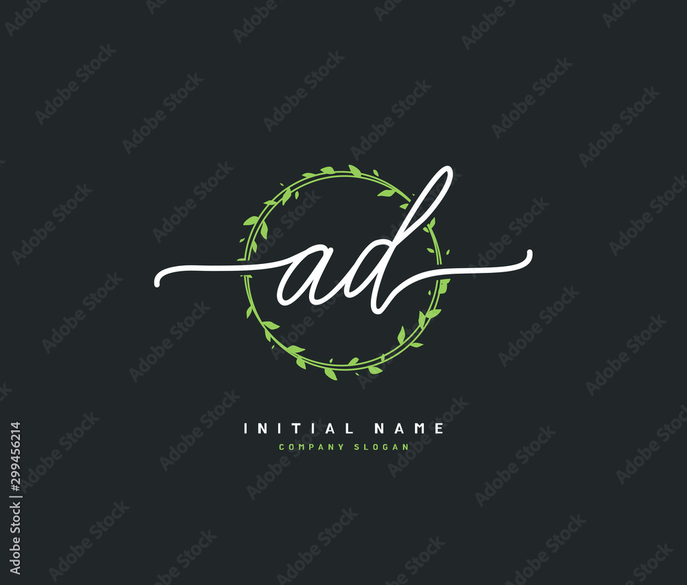 A D AD Beauty vector initial logo, handwriting logo of initial signature, wedding, fashion, jewerly, boutique, floral and botanical with creative template for any company or business. A D AD Beauty vector initial logo, handwriting logo of initial signature, wedding, fashion, jewerly, boutique, floral and botanical with creative template for any company or business.
