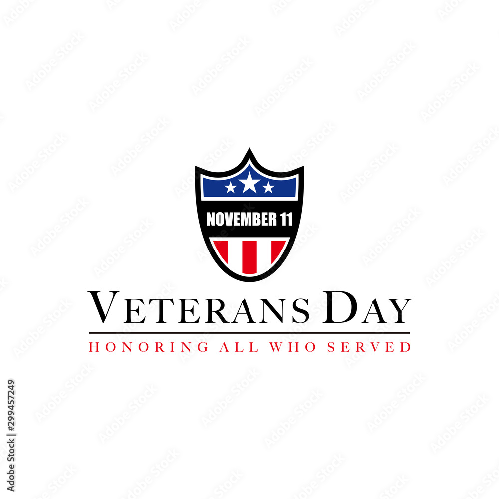 Vector design of Veterans Day template writing Vector design of Veterans Day template writing