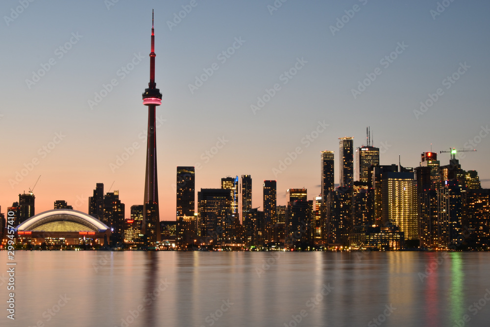 Obraz premium Cityscapes and night scenes of Toronto city in Canada