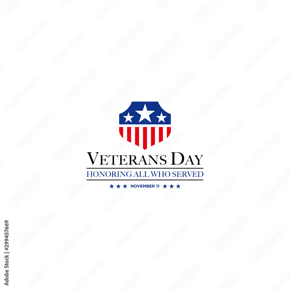 Vector design of Veterans Day template writing Vector design of Veterans Day template writing
