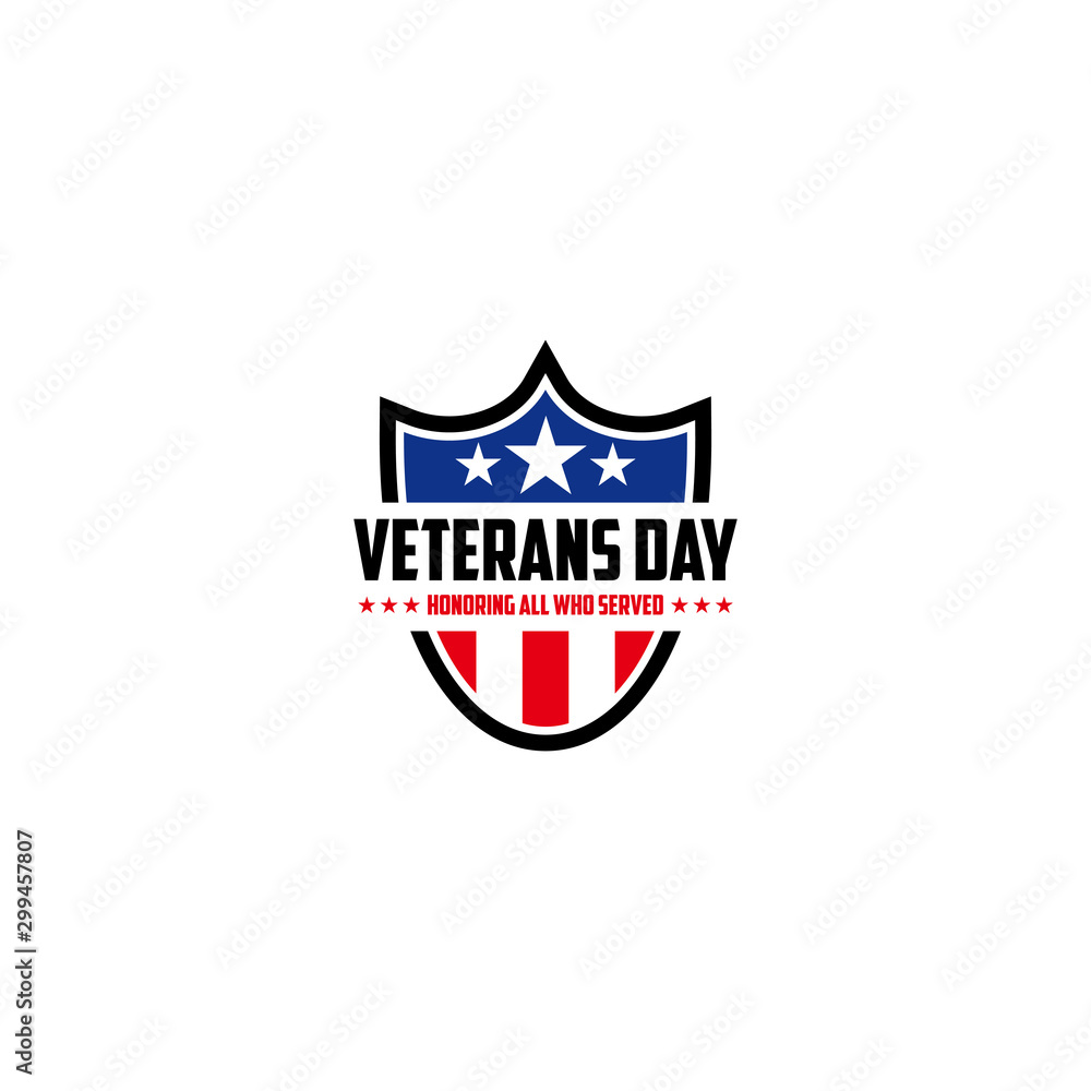 Vector design of Veterans Day template writing Vector design of Veterans Day template writing