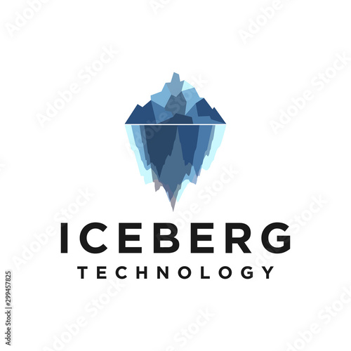 Deep web logo iceberg for modern business technology