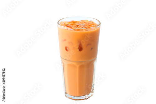 Isolate Thai Iced Tea on White