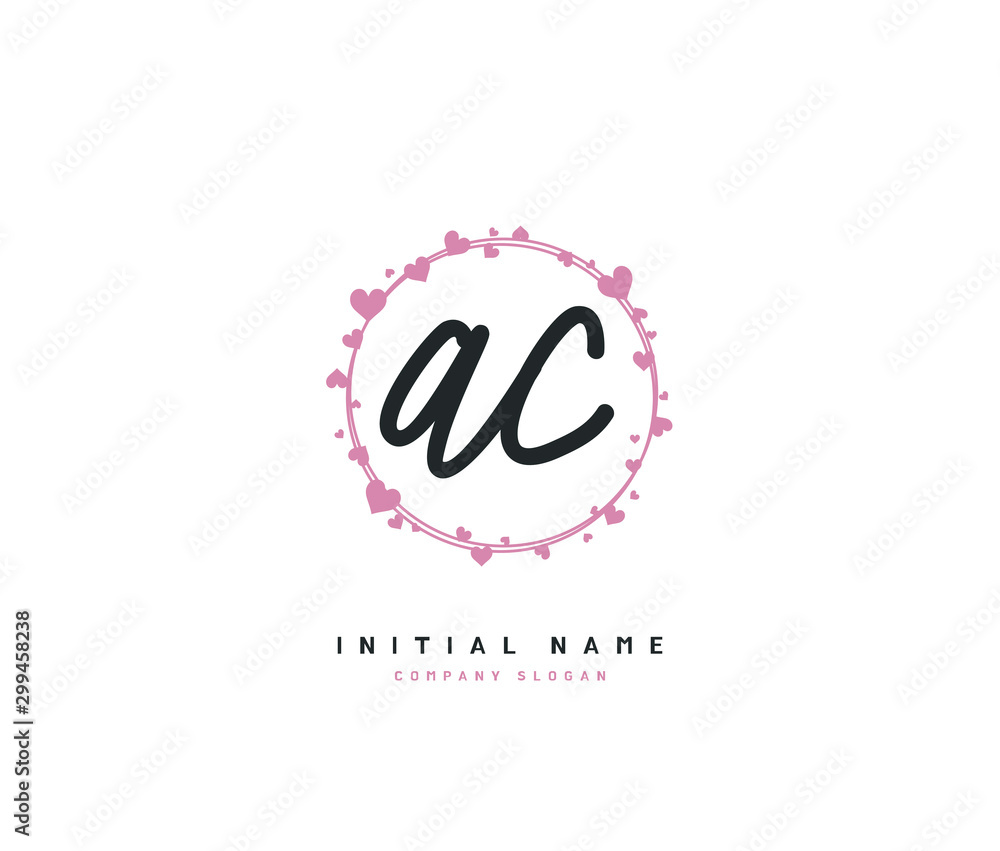 A C AC Beauty vector initial logo, handwriting logo of initial signature, wedding, fashion, jewerly, boutique, floral and botanical with creative template for any company or business. A C AC Beauty vector initial logo, handwriting logo of initial signature, wedding, fashion, jewerly, boutique, floral and botanical with creative template for any company or business.