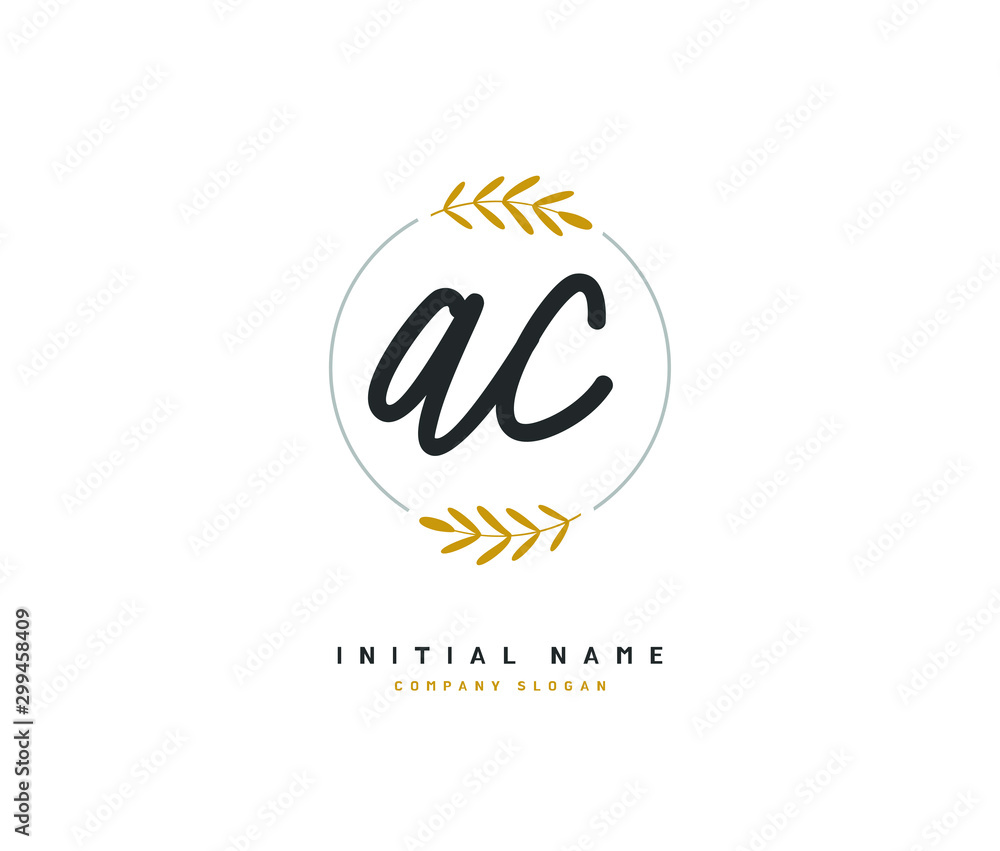 A C AC Beauty vector initial logo, handwriting logo of initial signature, wedding, fashion, jewerly, boutique, floral and botanical with creative template for any company or business. A C AC Beauty vector initial logo, handwriting logo of initial signature, wedding, fashion, jewerly, boutique, floral and botanical with creative template for any company or business.