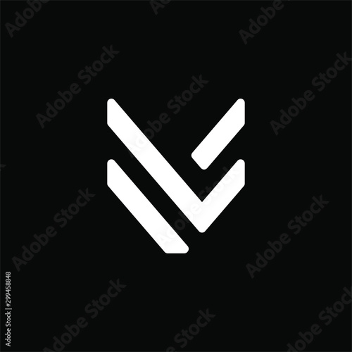 Initial letter L I logo template with modern fox flat design illustration