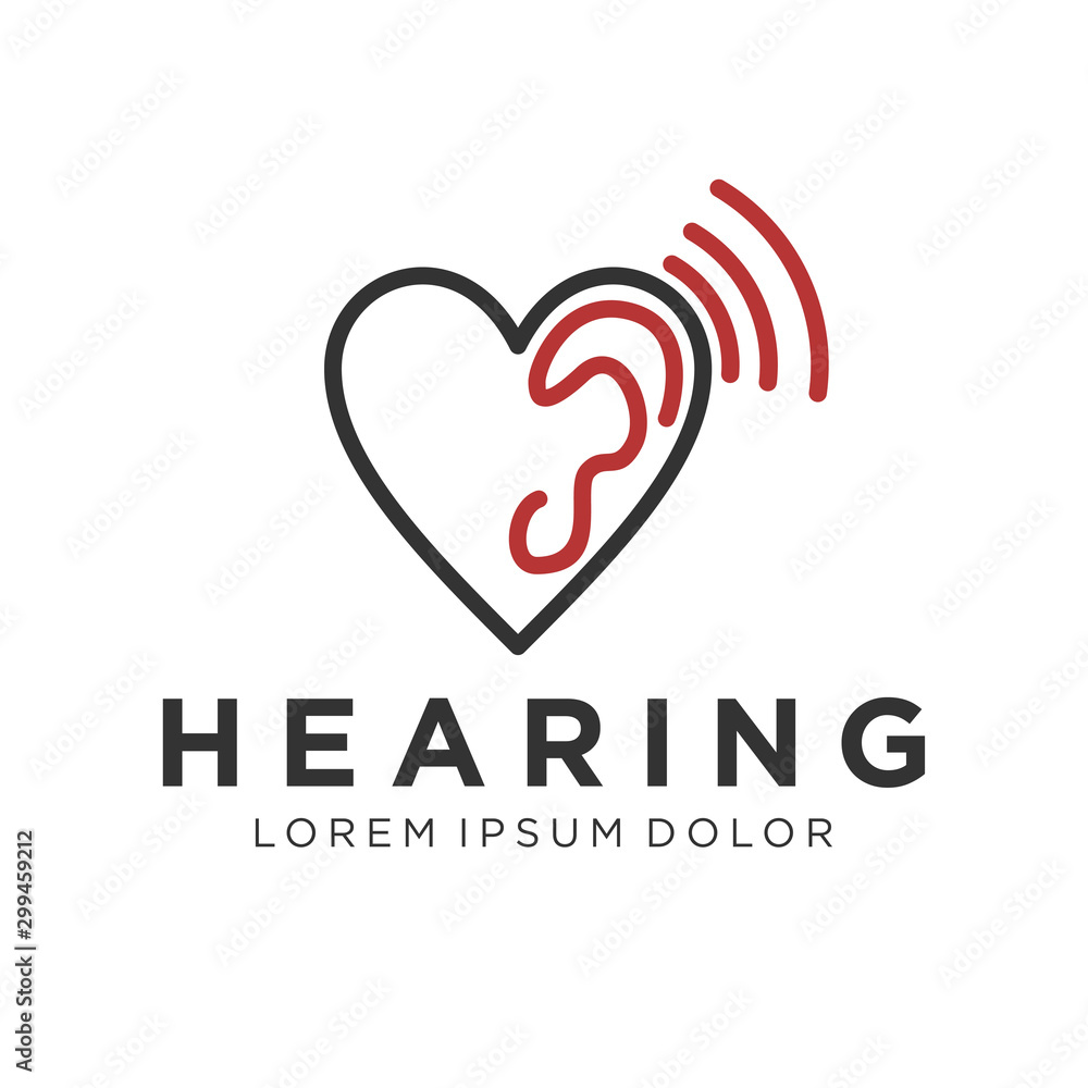 Ear listening logo, for ear specialist and the need for ear treatment products