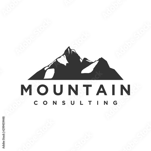 Outdoor mountain nature logo - adventure wildlife pine tree forest design