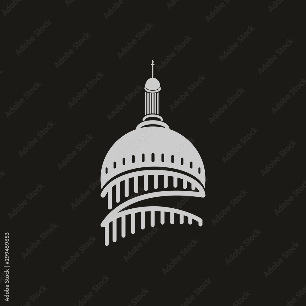 Letter Z Government Washington DC Creative Icon Logo Design Template Element Vector