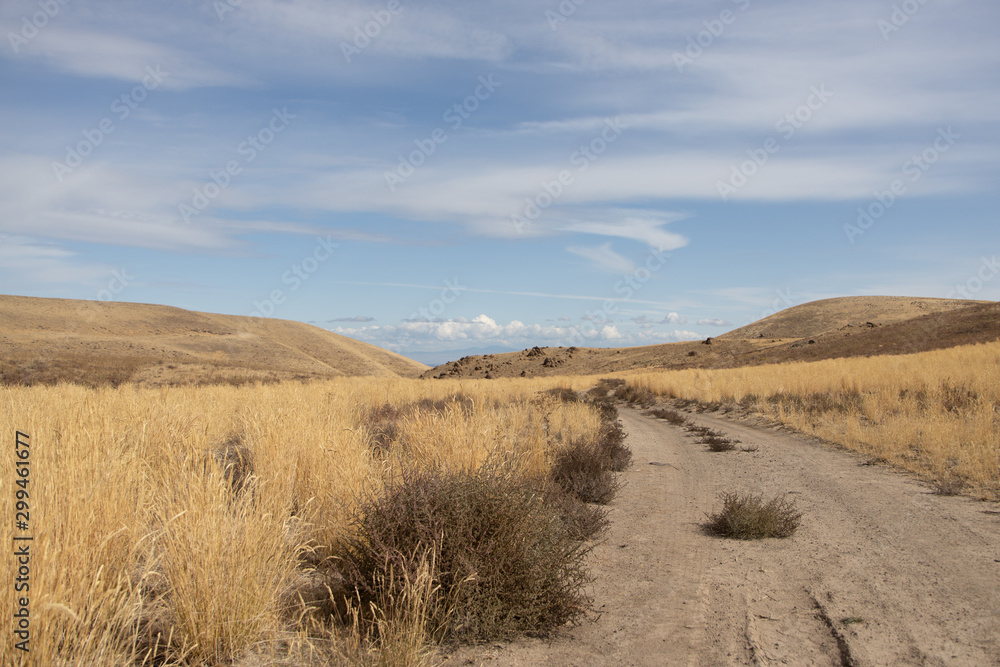 Trail through the Desert in the Wilson Creek Trail System in Idaho