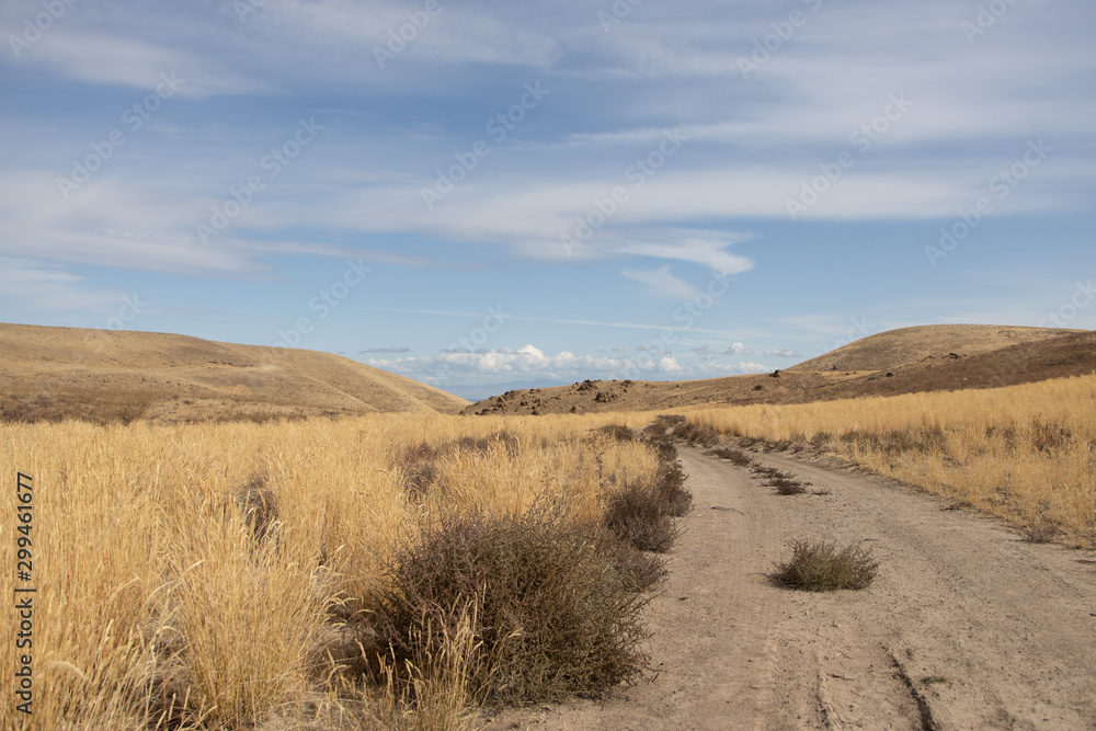 Trail through the Desert in the Wilson Creek Trail System in Idaho Trail through the Desert in the Wilson Creek Trail System in Idaho