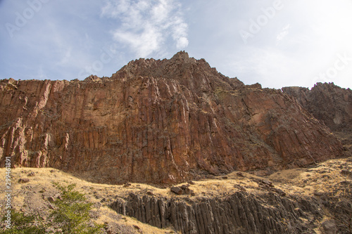 Red Cliff Along China Ditch Trail in Idaho