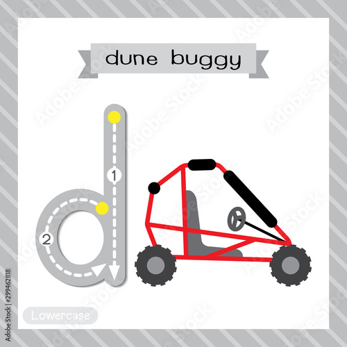 Letter D lowercase tracing. Dune Buggy