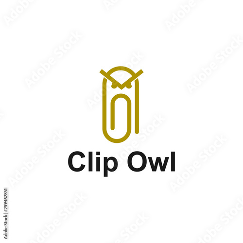 Clip owl simple logo design inspiration