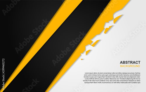 Abstract modern vector background with contrast color black and yellow. Vector design template for cover, banner, magazine, brochure, corporate, advertising, business